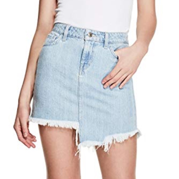HIGH WAISTED GUESS DENIM SKIRT - Picture 1 of 5